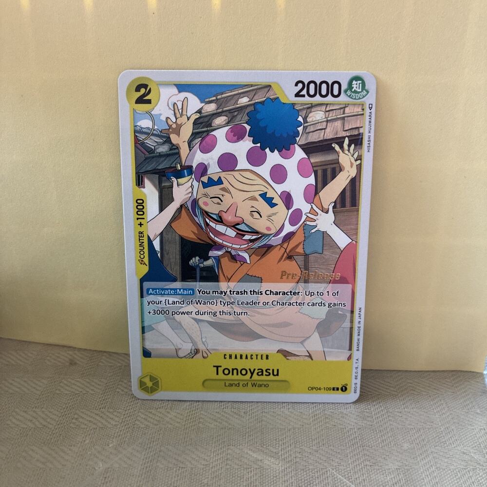 One Piece TCG Kingdoms of Intrigue Tonoyasu (109) Pre-Release Promo OP6996